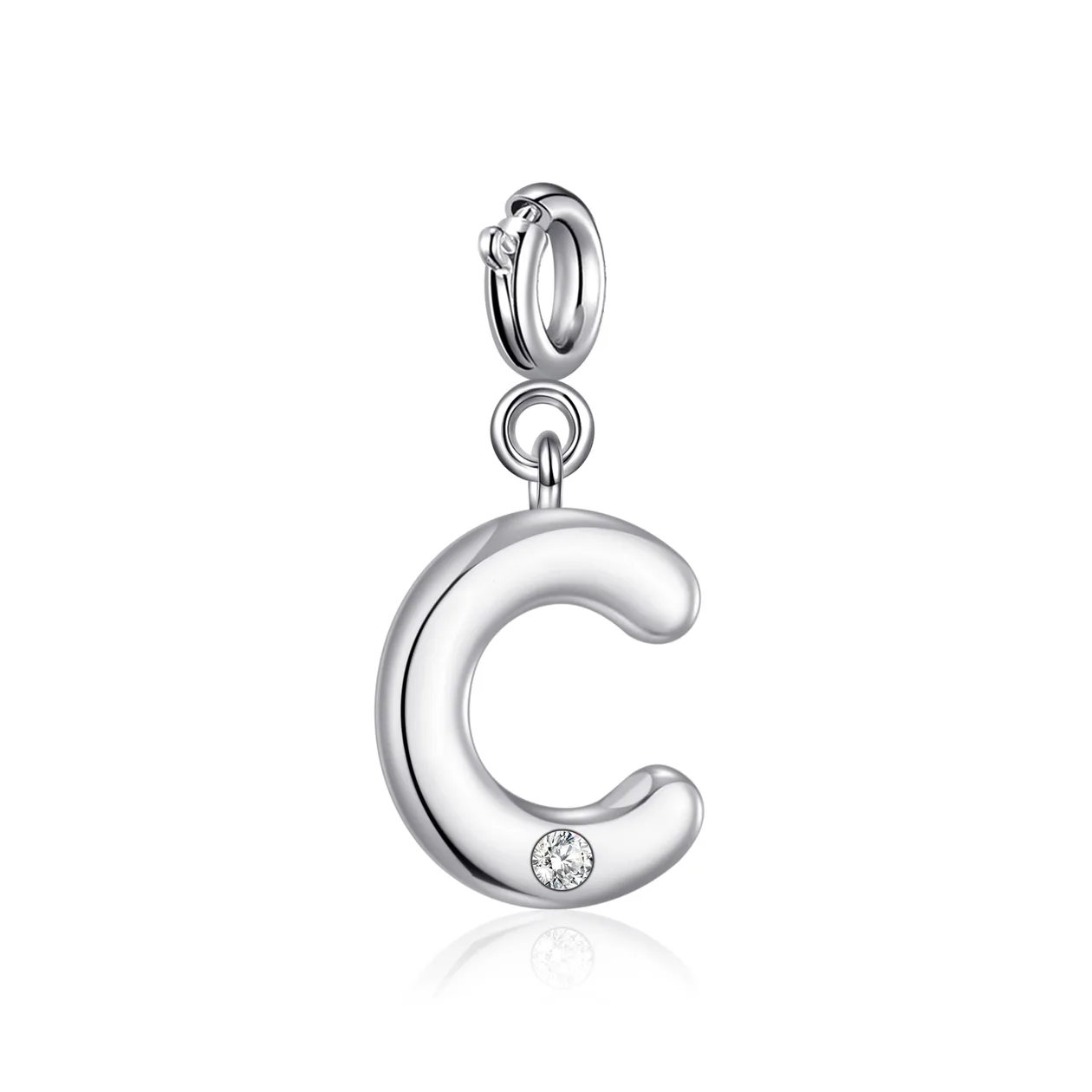 Clip On Initial Charms Letter A-Z Created with Zircondia® Crystals: the shop's own photo