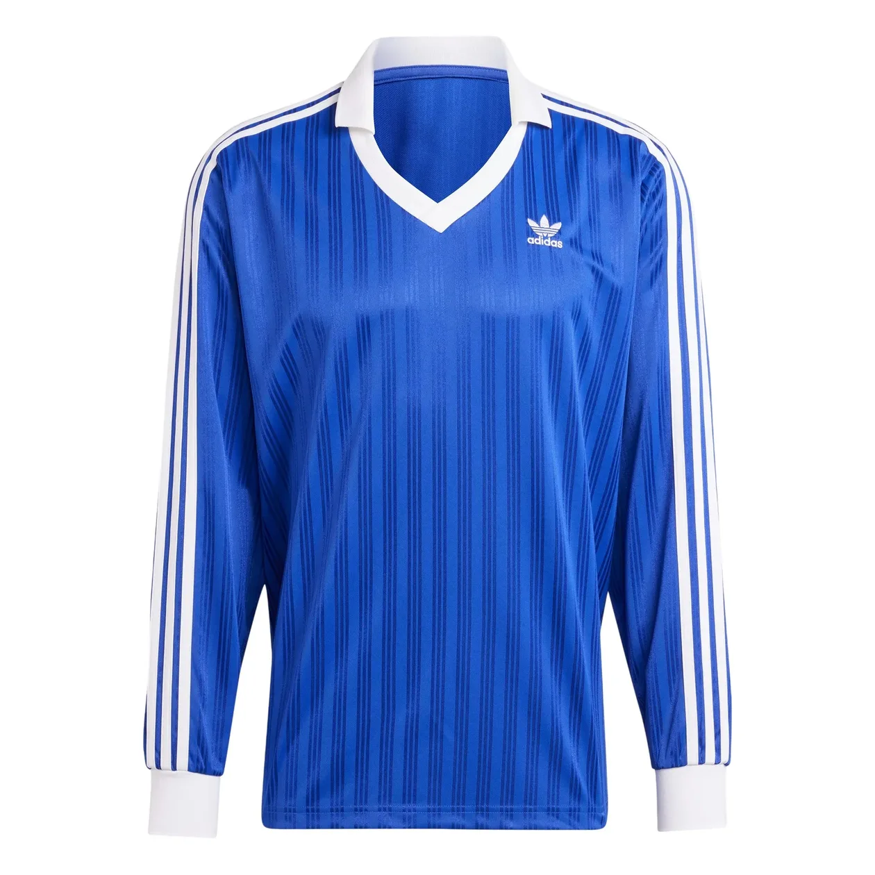 adidas Originals Adicolor Piqué Soccer Long Sleeve Tee - Semi Lucid Blue | Size: XS: the shop's own photo