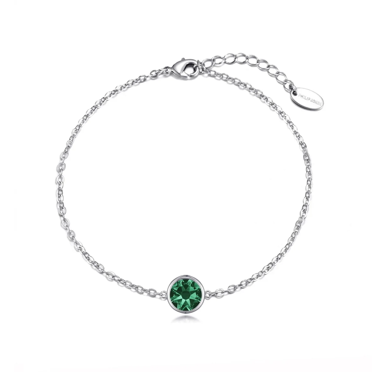 Green Crystal Anklet Created with Zircondia® Crystals: the shop's own photo