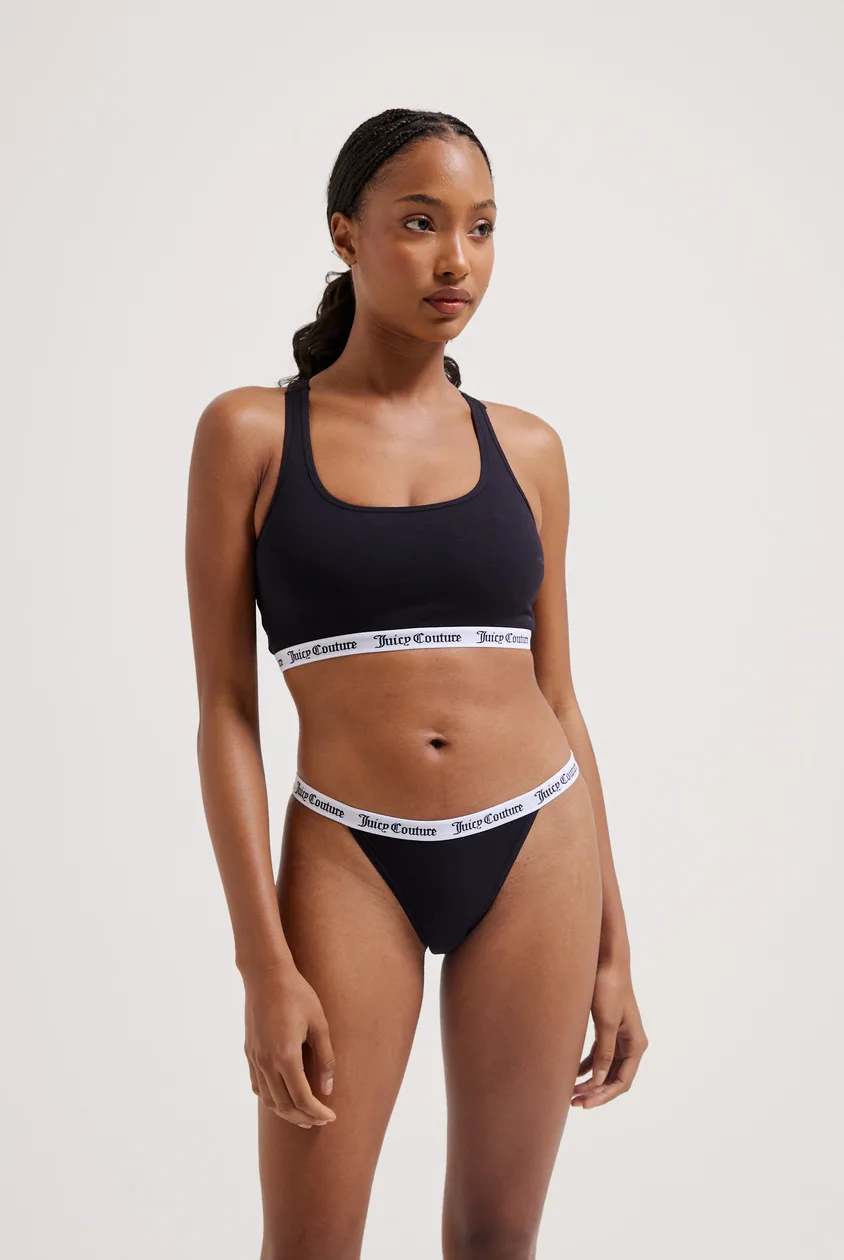 PACK OF 3 BLACK COTTON BRANDED WAISTBAND BRIEFS - XXS / Black: the shop's own photo