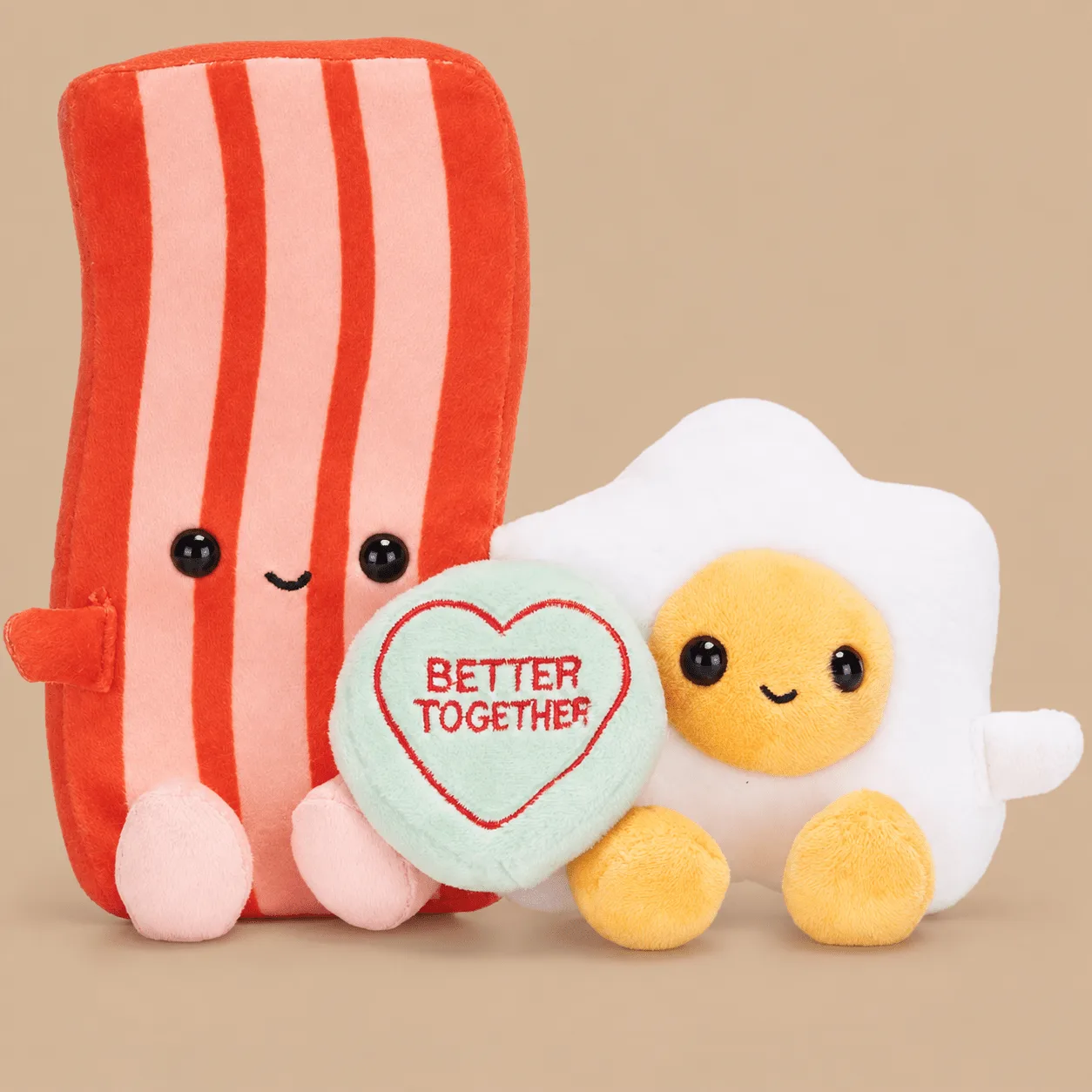 Swizzels Love Hearts Bacon and Egg Plush Soft Toy: the shop's own photo