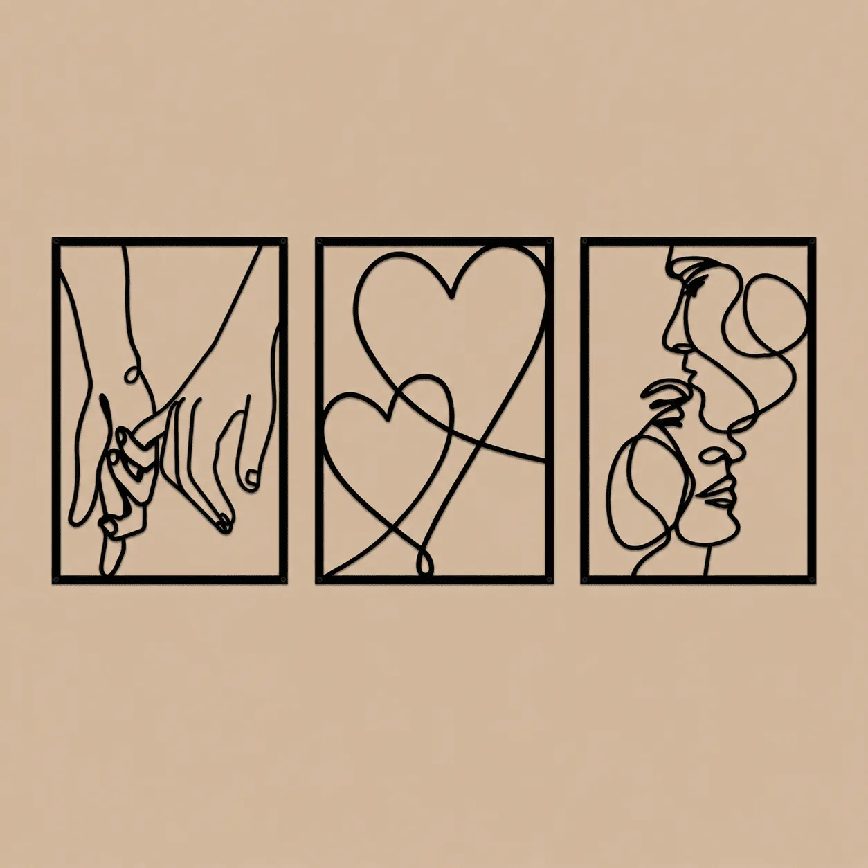 Minimalist Lover Line Wall Art, Set of 3: the shop's own photo