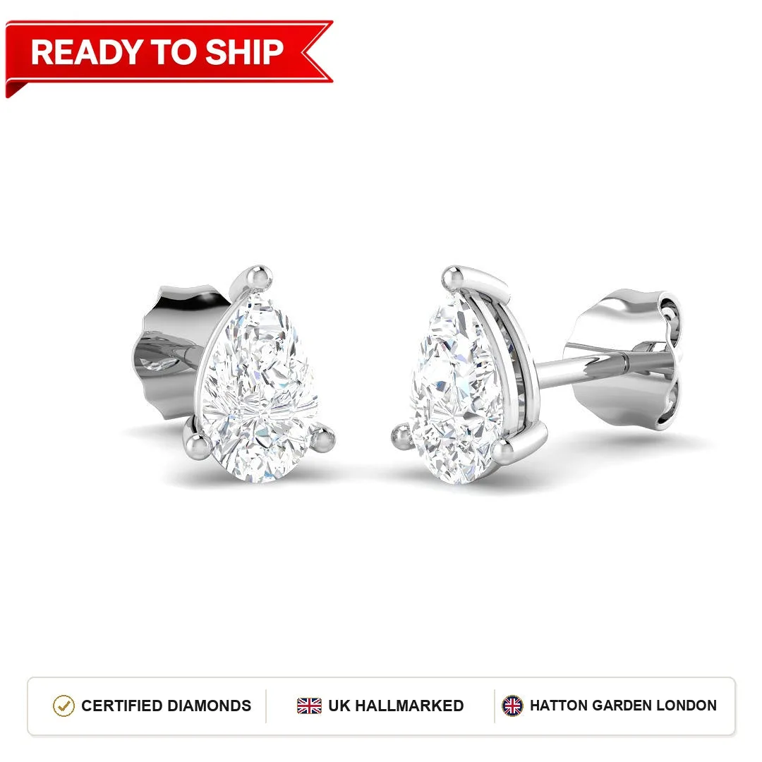 0.7 Carat D-E/VS Lab Grown Diamond Stud Earring 9k White Gold Ready To Ship: the shop's own photo