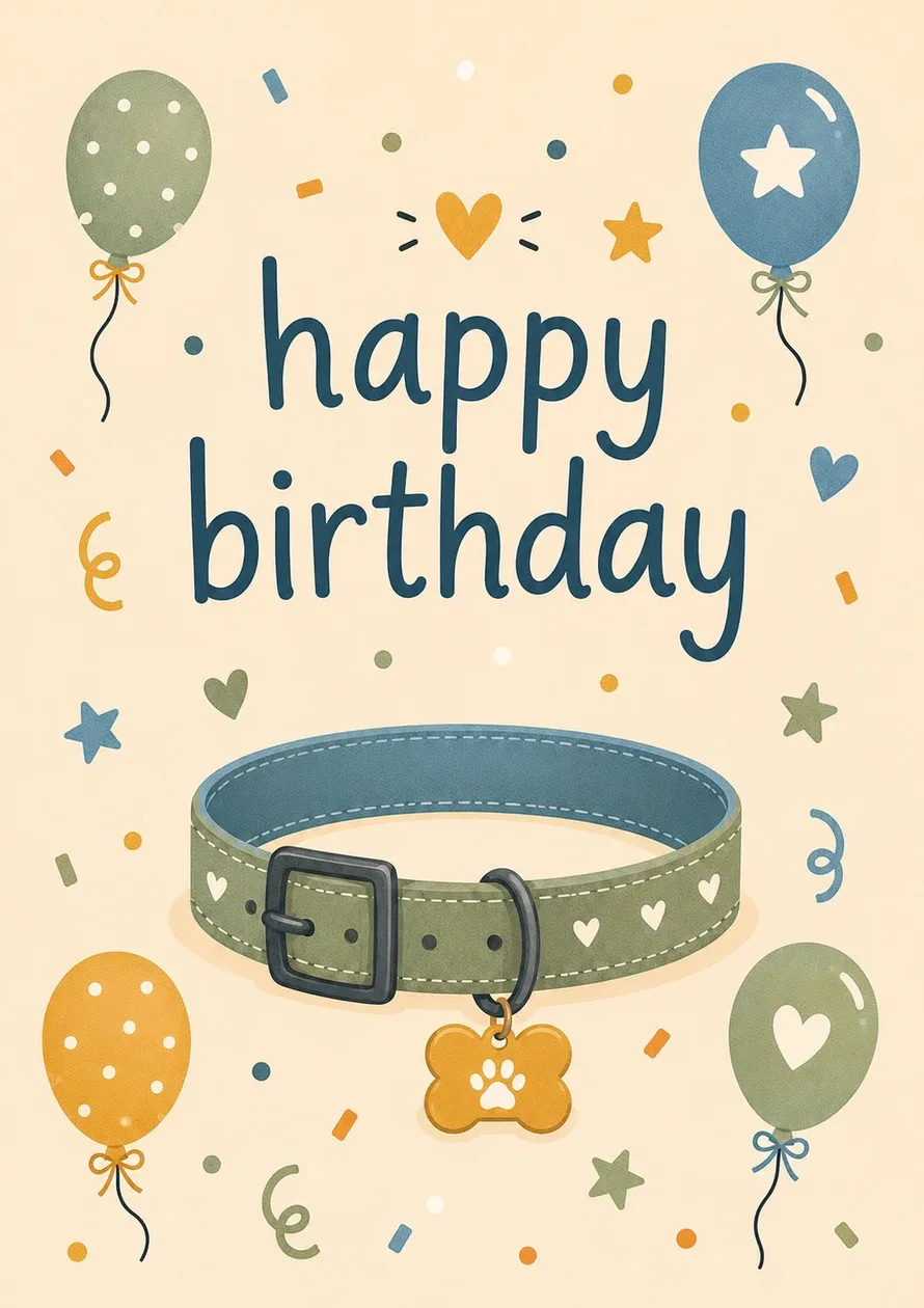 Paw-fect Celebration Birthday Card: the shop's own photo