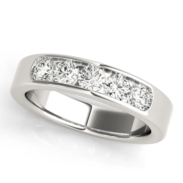 5 Stone Lab Grown Diamond Ring | Channel Set Round Cut | DE/VVS - 18k Yellow Gold / 0.50 Carat: the shop's own photo