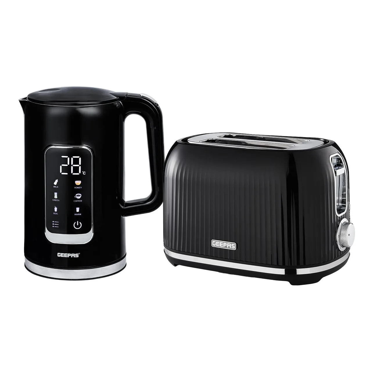 1.7L Digital Electric Kettle & 2 Slice Bread Toaster Combo Set: the shop's own photo