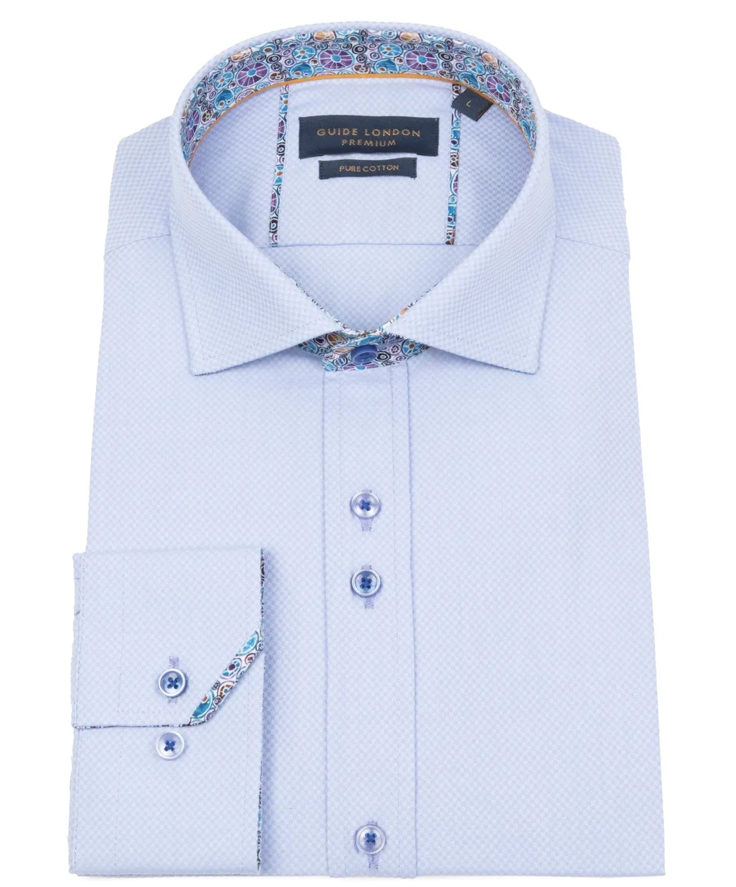Men's 100% Cotton Blue Shirt: the shop's own photo