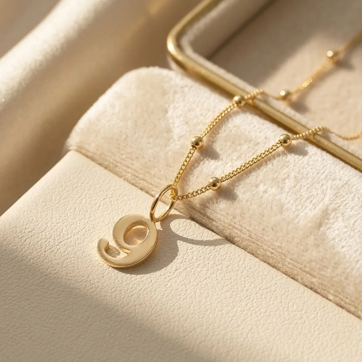 18ct Gold Filled Number Pendant Charm Necklace - 0: the shop's own photo