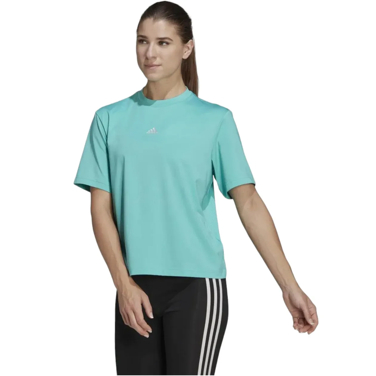 adidas x You for You Womens T-Shirt - Semi Mint Rush | Size: M: the shop's own photo