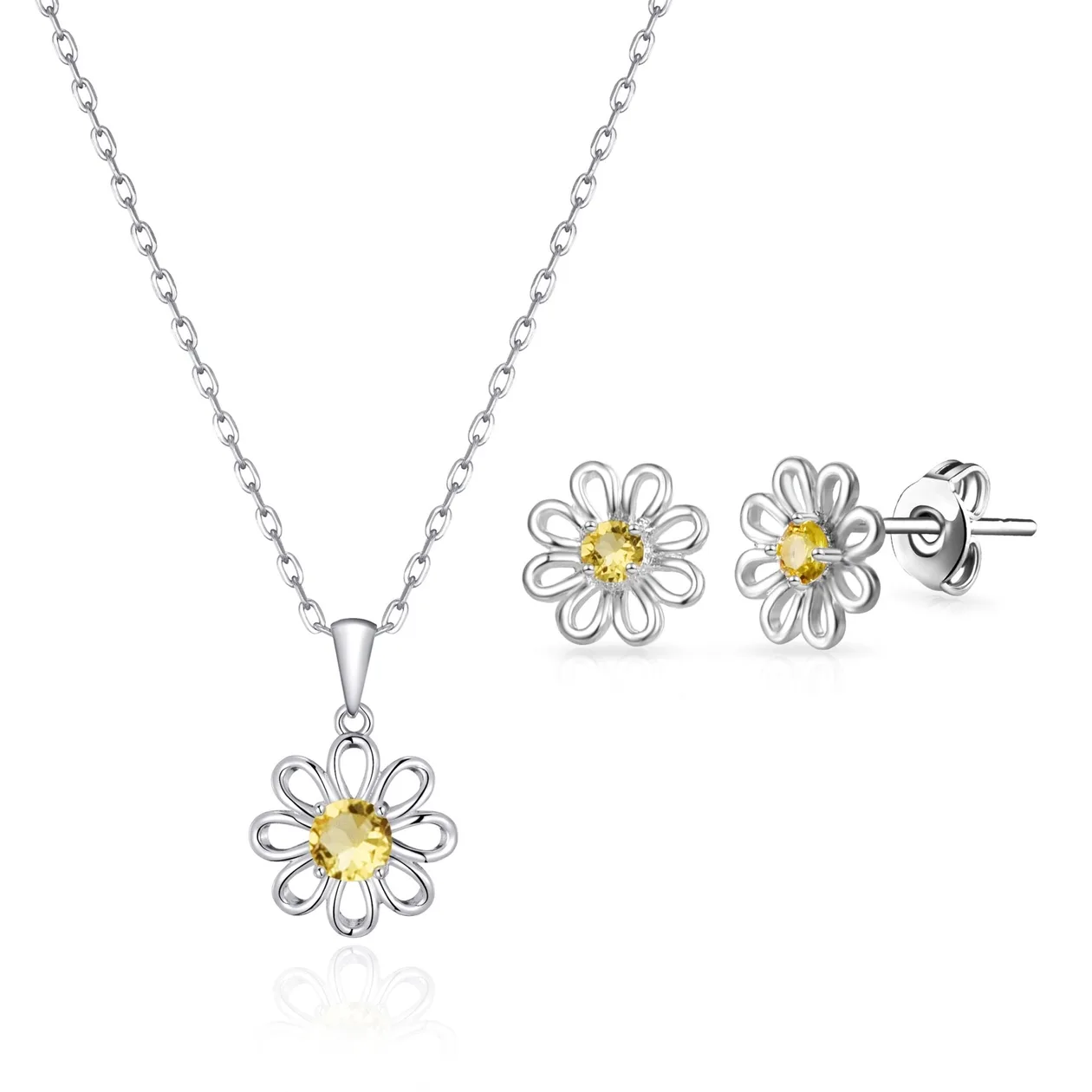 Daisy Set Created with Zircondia® Crystals: the shop's own photo
