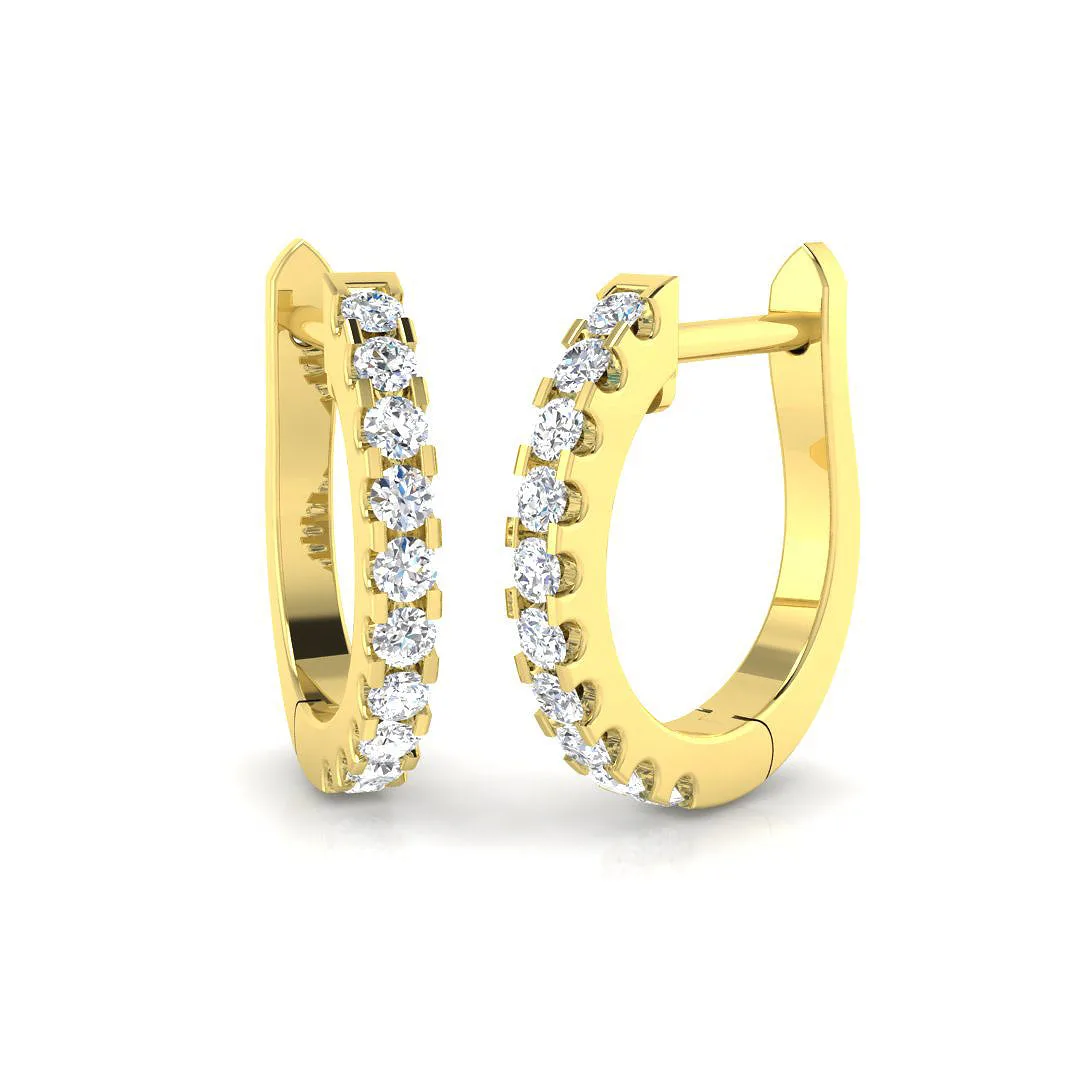 Jewellery Diamond Earring 0.25 ct Platinum, 9ct, 18ct White, Yellow & Rose Gold | Handcrafted Fine - 0.25 Carat / Lab-Grown-D/VVS / 18k Yellow Gold: the shop's own photo