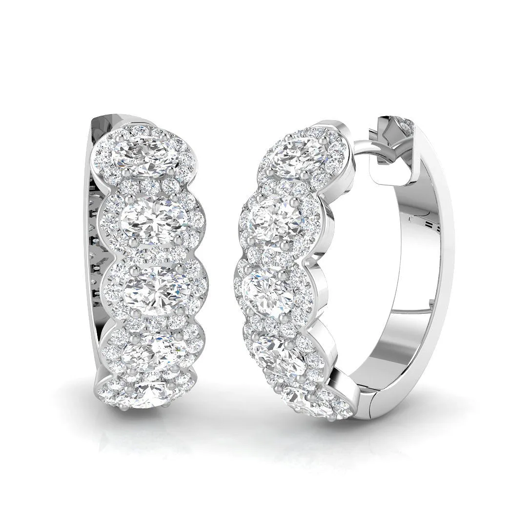 Hoop Earrings - Erhsy 1ct Gold Pure Radiance - 1 Carat / Natural Diamond(F-VS) / 9k Rose Gold: the shop's own photo