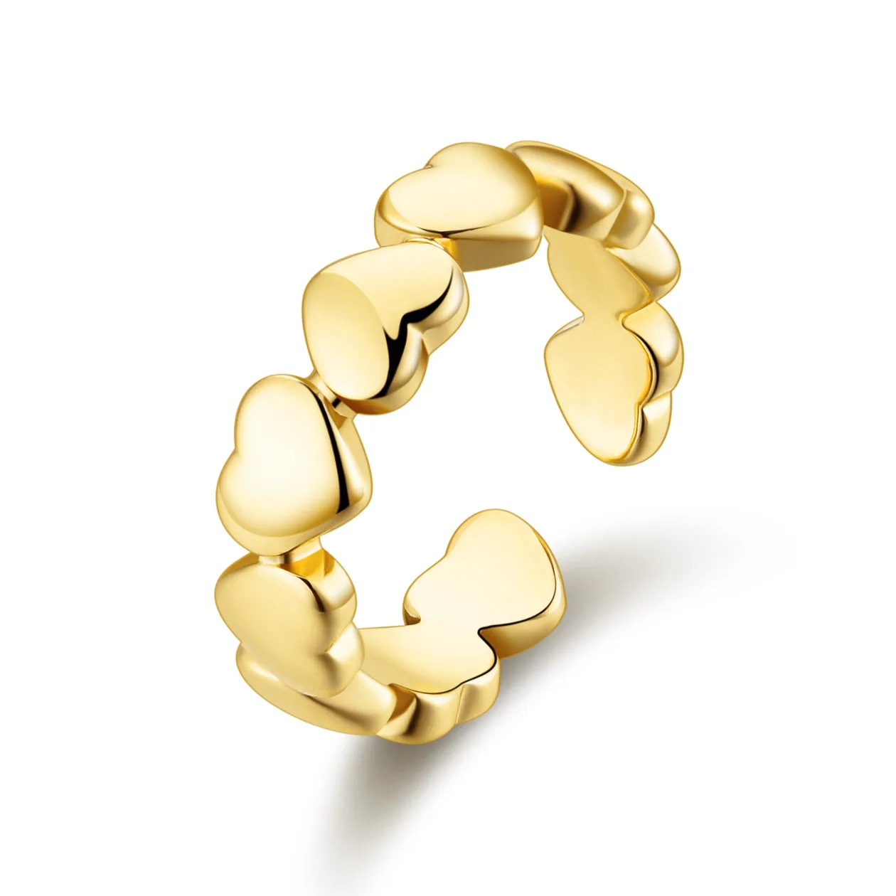 18k Gold Plated Adjustable Heart Band Ring: the shop's own photo