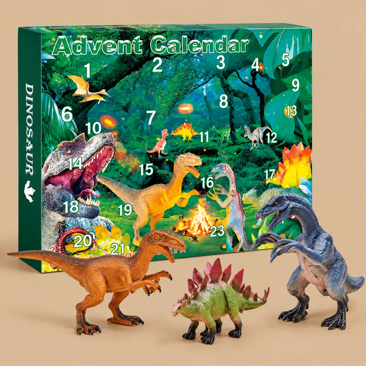 Realistic Dinosaur Figurine Advent Calendar for Kids: the shop's own photo