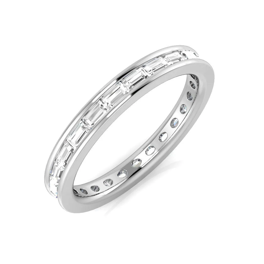 1.00 to 1.50ct Lab-Grown Baguette Cut D/VVS Diamond Channel Set Full Eternity Ring. - 18k Yellow Gold / 1.50 Carat: the shop's own photo