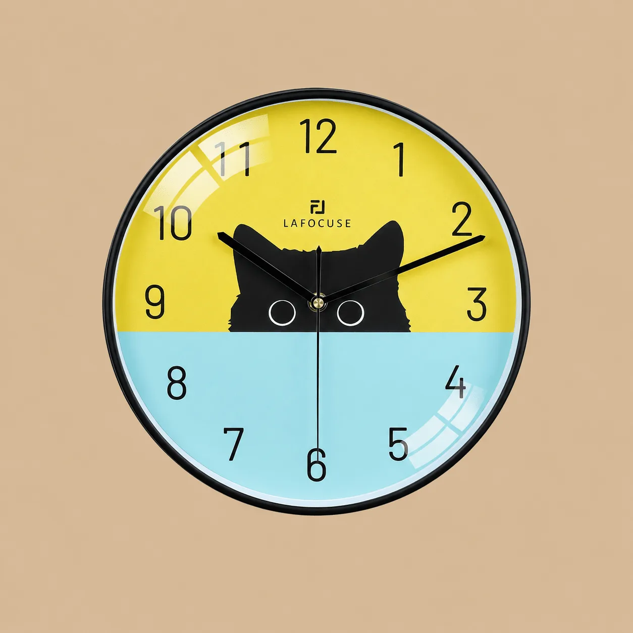 Lafocuse Black Cat Silent Wall Clock: the shop's own photo