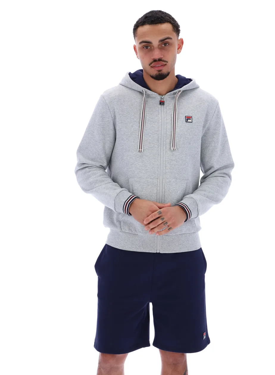 Grey Marl Tenconi Zip Up Hoodie - M: the shop's own photo
