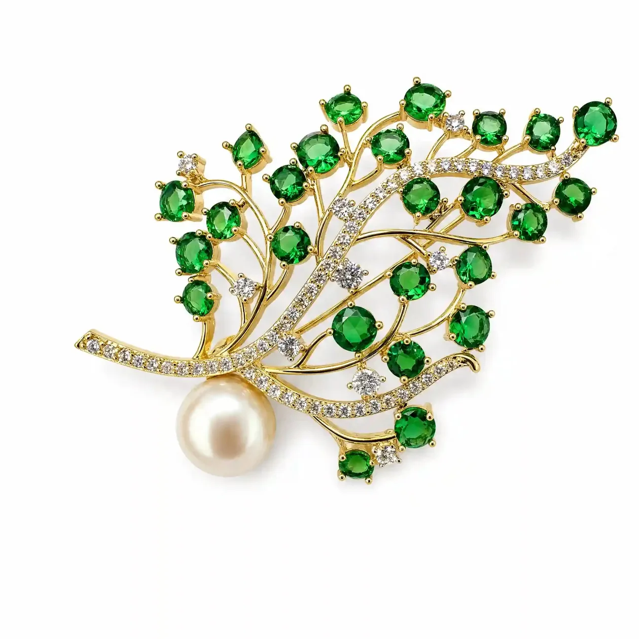 Crystal Branch and Pearl Brooch: the shop's own photo