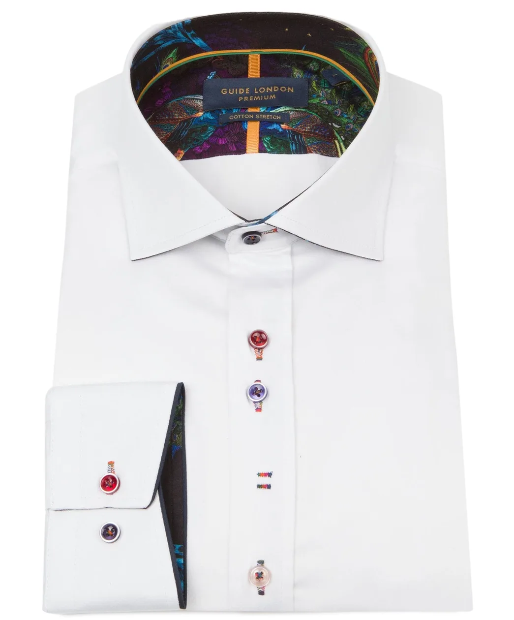 White Long Sleeve Plain But Not Plain Shirt: the shop's own photo