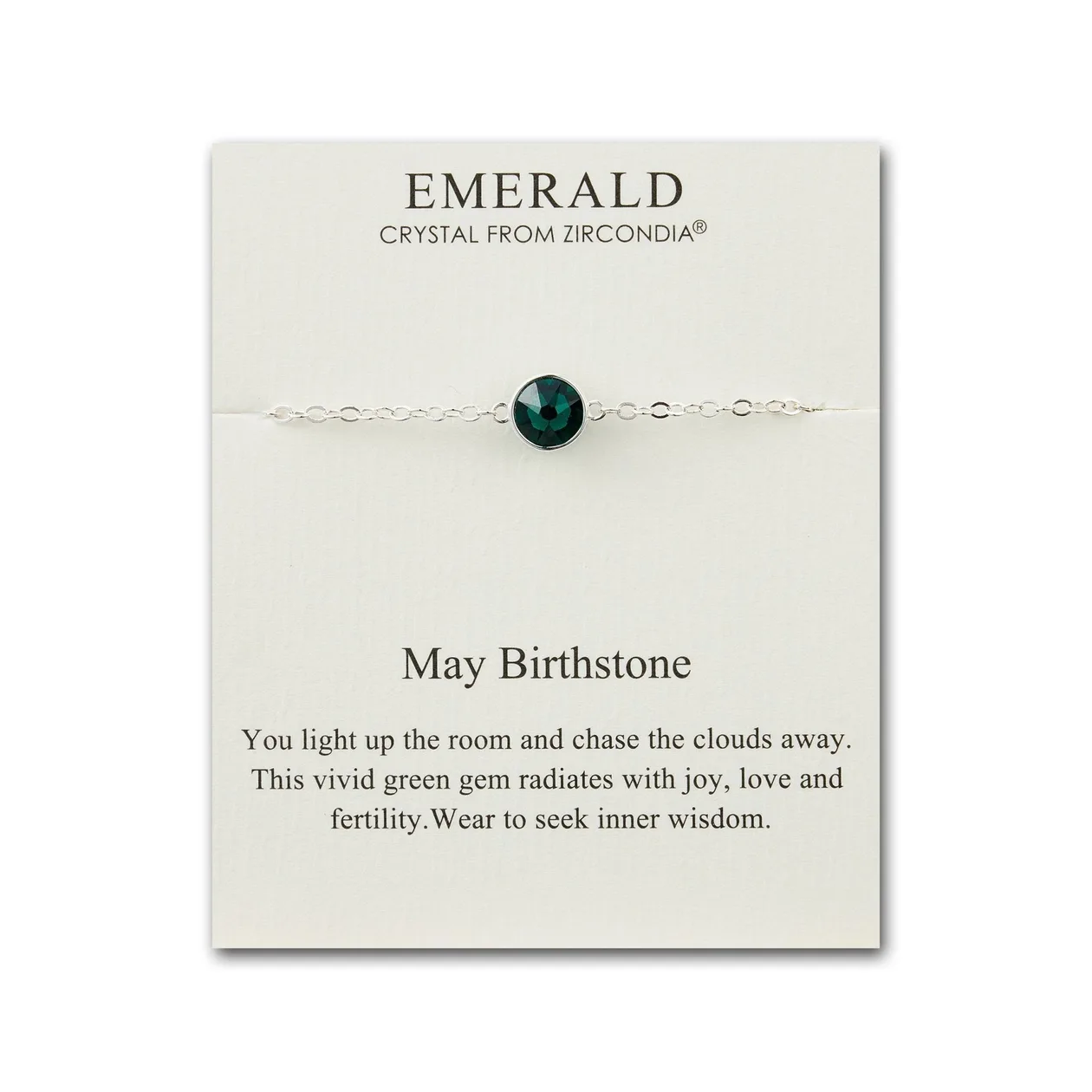 May (Emerald) Birthstone Anklet Created with Zircondia® Crystals: the shop's own photo
