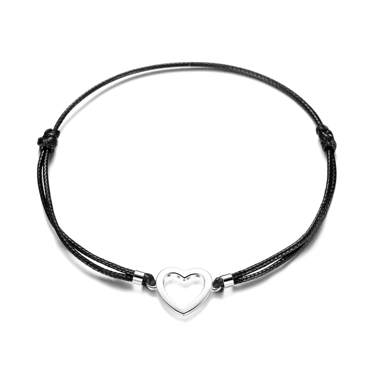 Sterling Silver Corded Heart Bracelet: the shop's own photo