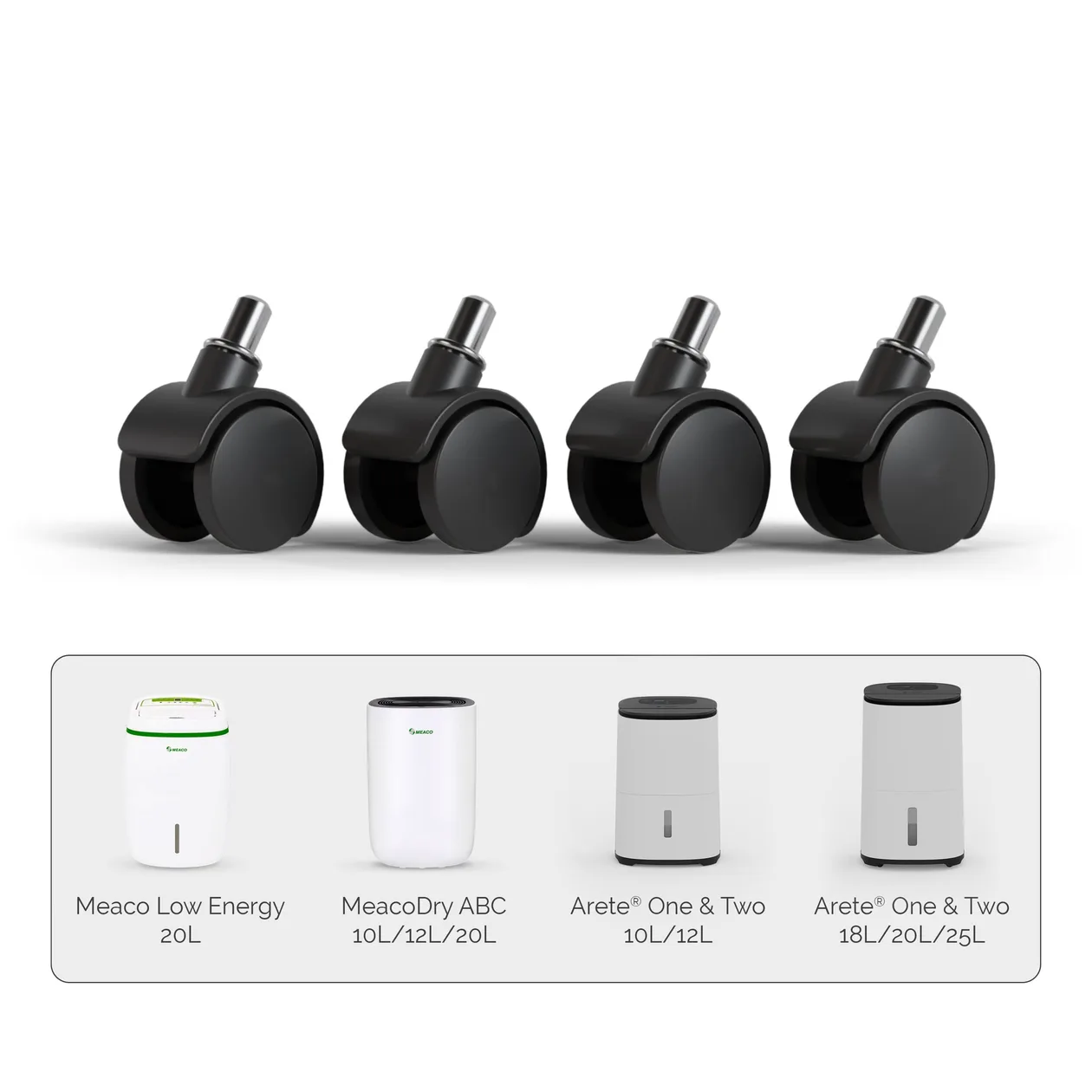 Arete® 20/25L & ABC Dehumidifier Castors: the shop's own photo