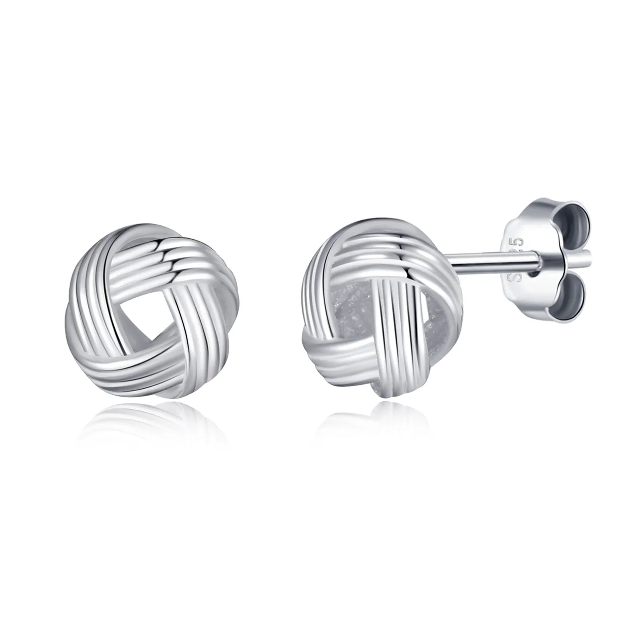 Sterling Silver Knot Earrings: the shop's own photo