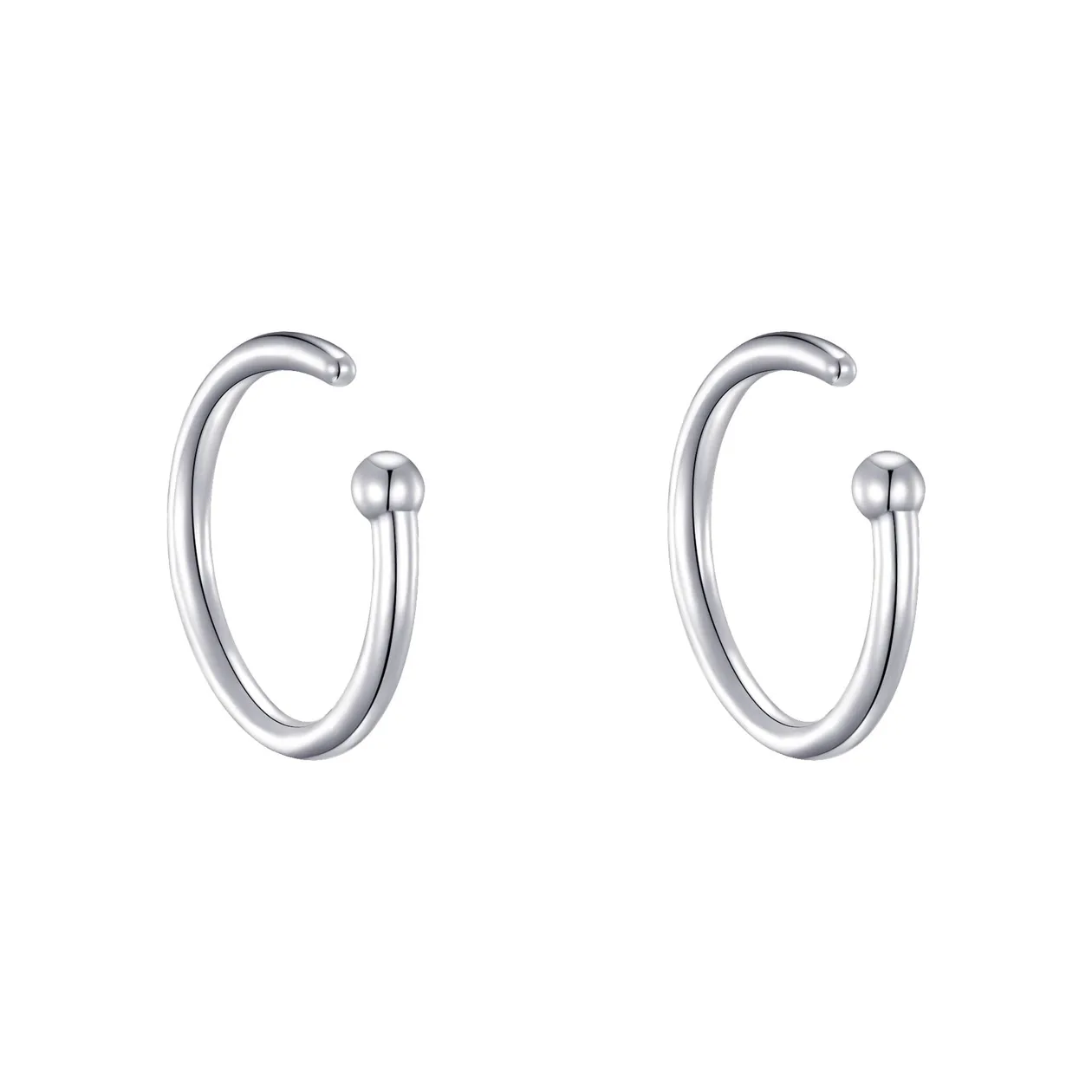 Sterling Silver Micro Thread Hoop Earrings: the shop's own photo