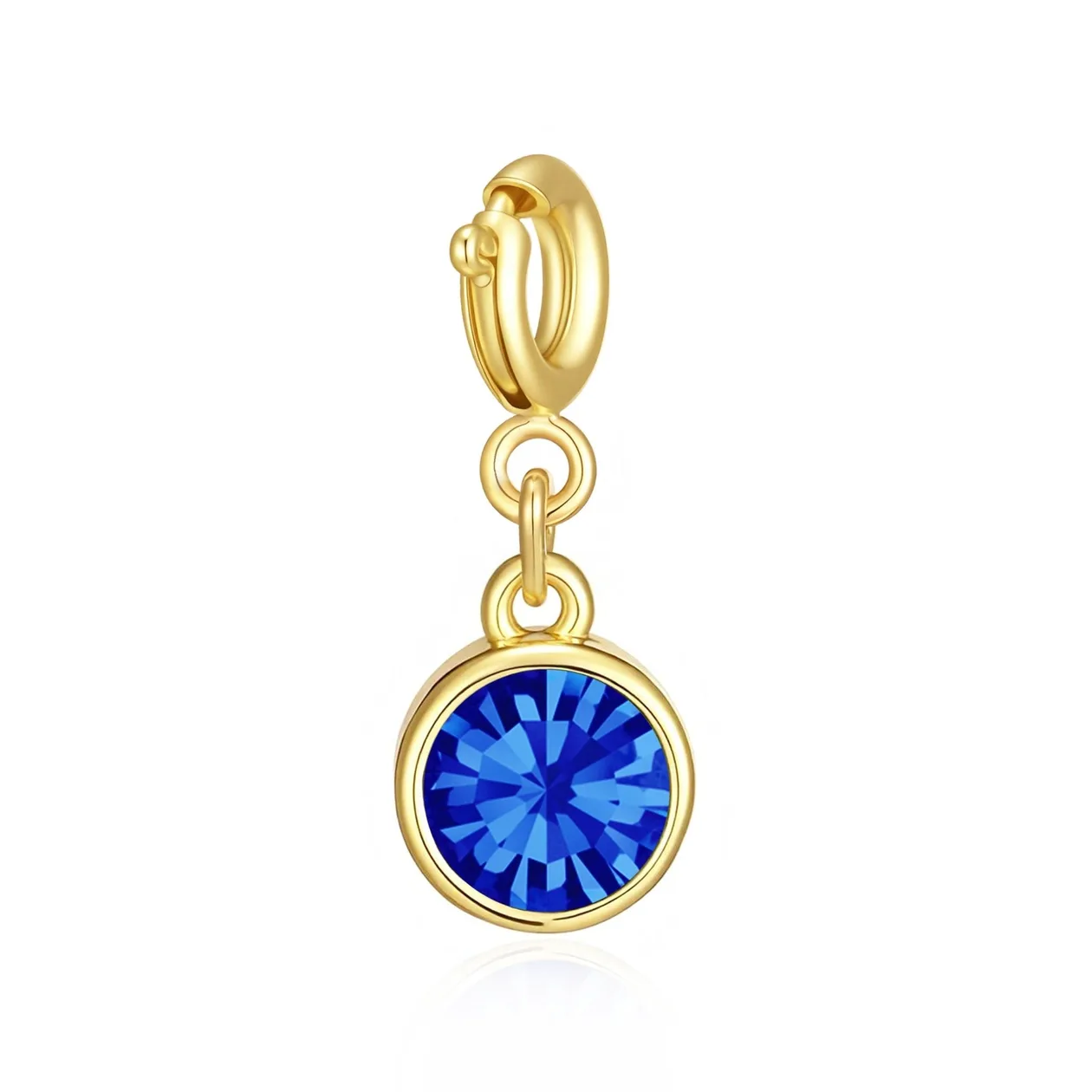 18k Gold Plated Clip on Birthstone Charms Created with Zircondia® Crystals - September: the shop's own photo