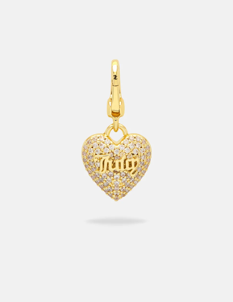 GOLD & CRYSTAL HEART CHARM - ONE / Gold: the shop's own photo