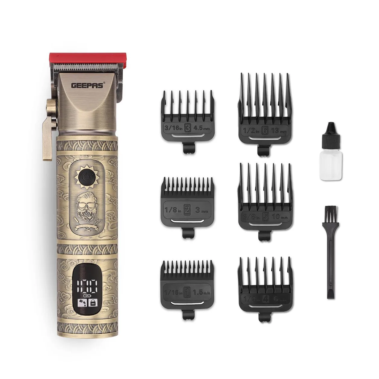 Engraved Rechargeable Vintage Beard Trimmer With LED Display: the shop's own photo