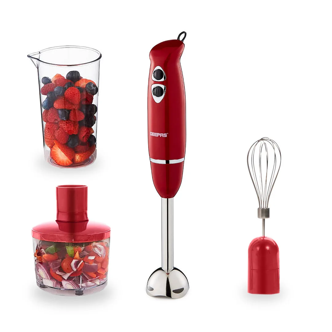 3-In-1 Red Stick Hand Blender, Food Processor and Whisk: the shop's own photo