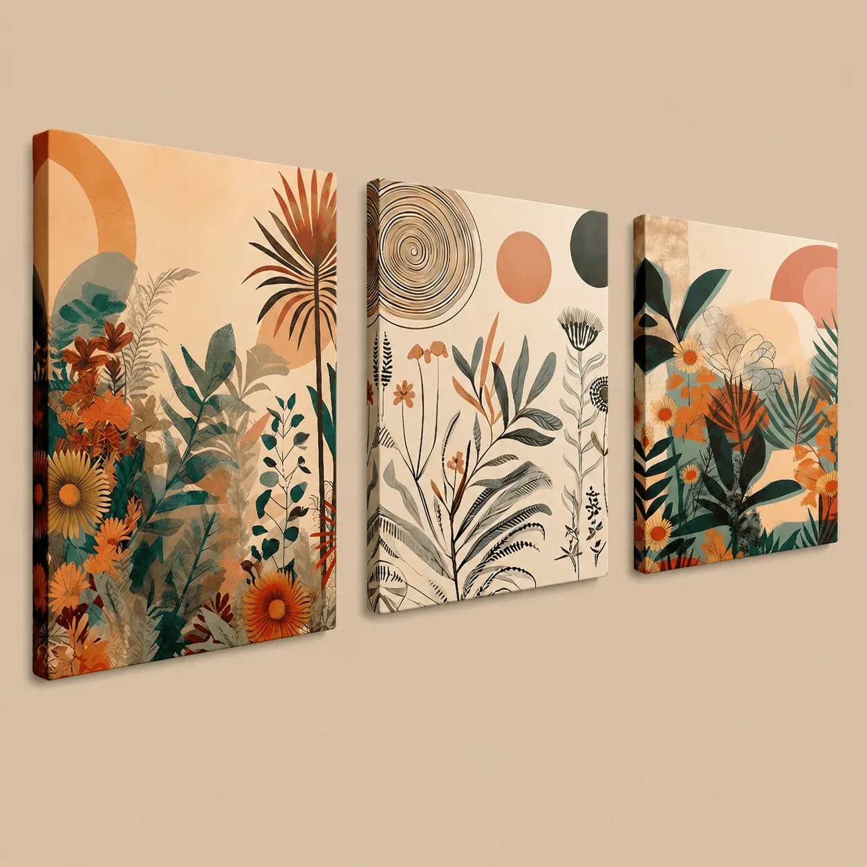 Boho Canvas Wall Art, Set of 3: the shop's own photo