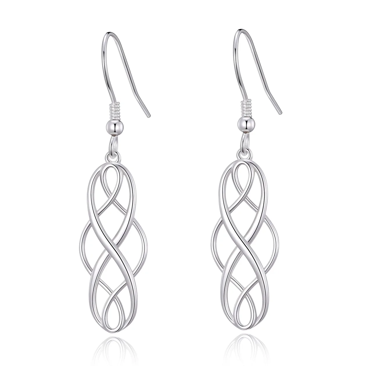 Sterling Silver Celtic Drop Earrings: the shop's own photo