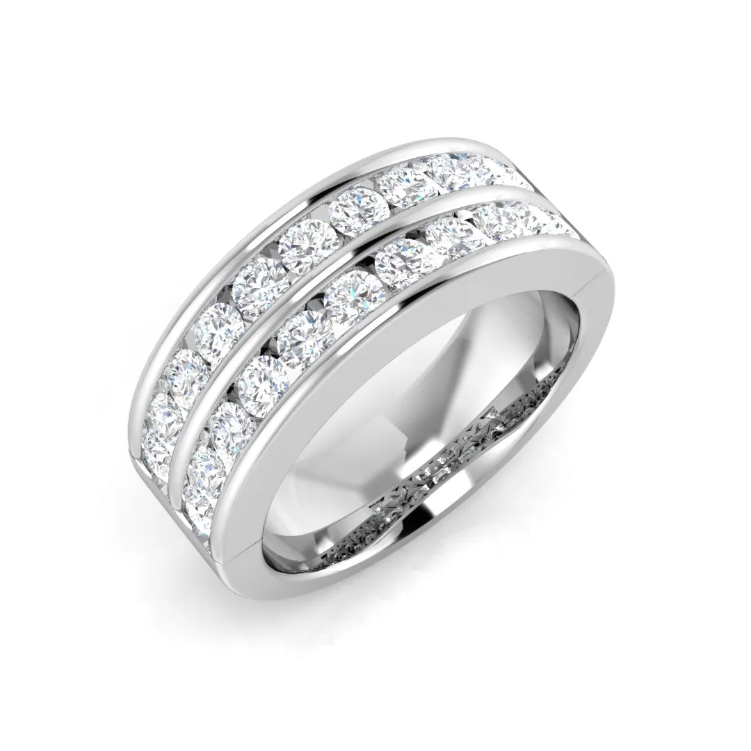 0.50-1.00ct Lab-Grown D/VVS Round Cut Diamond Half Eternity Ring. - 18k Yellow Gold / 0.75 Carat: the shop's own photo