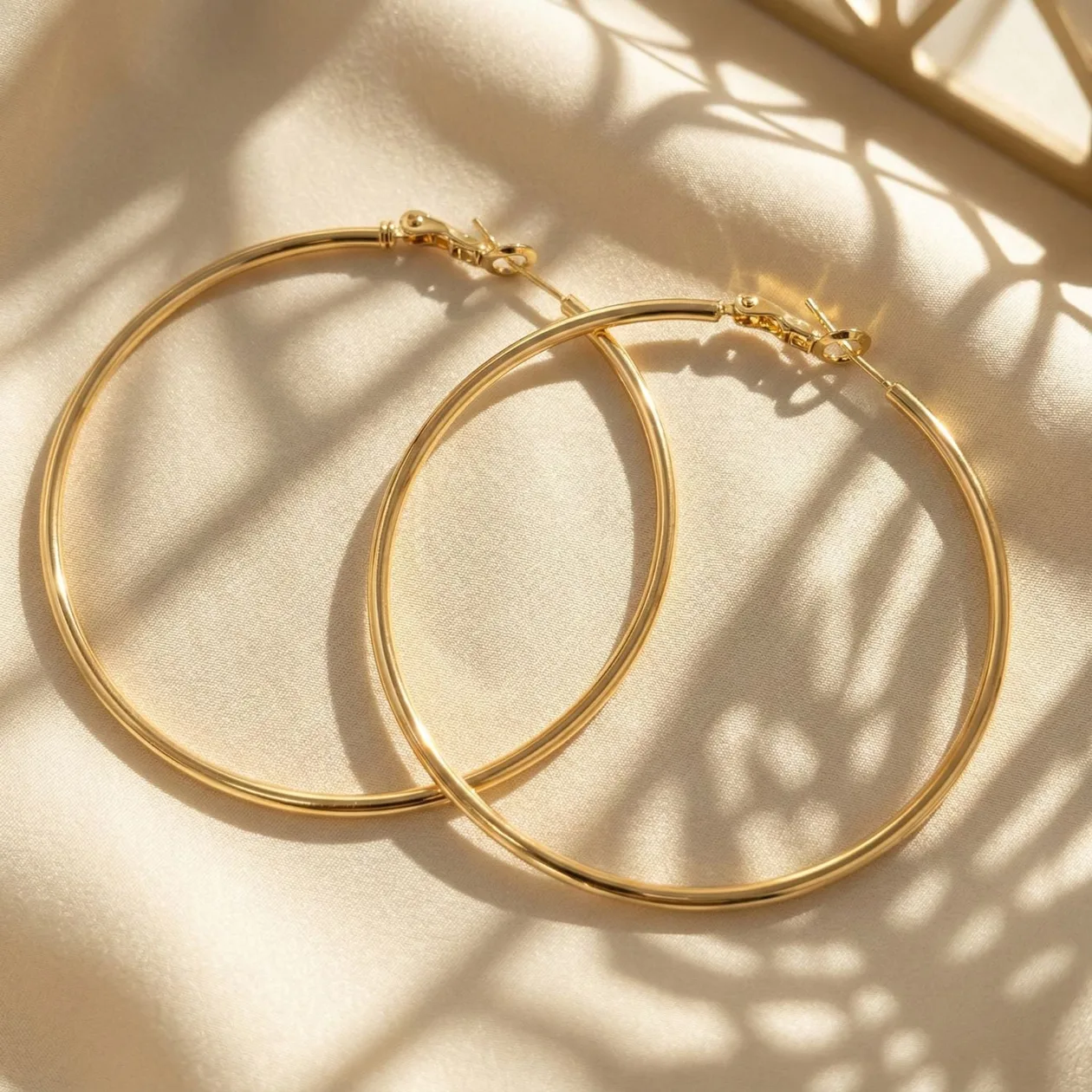 Extra Large 18ct Gold Filled Hoop Earrings: the shop's own photo