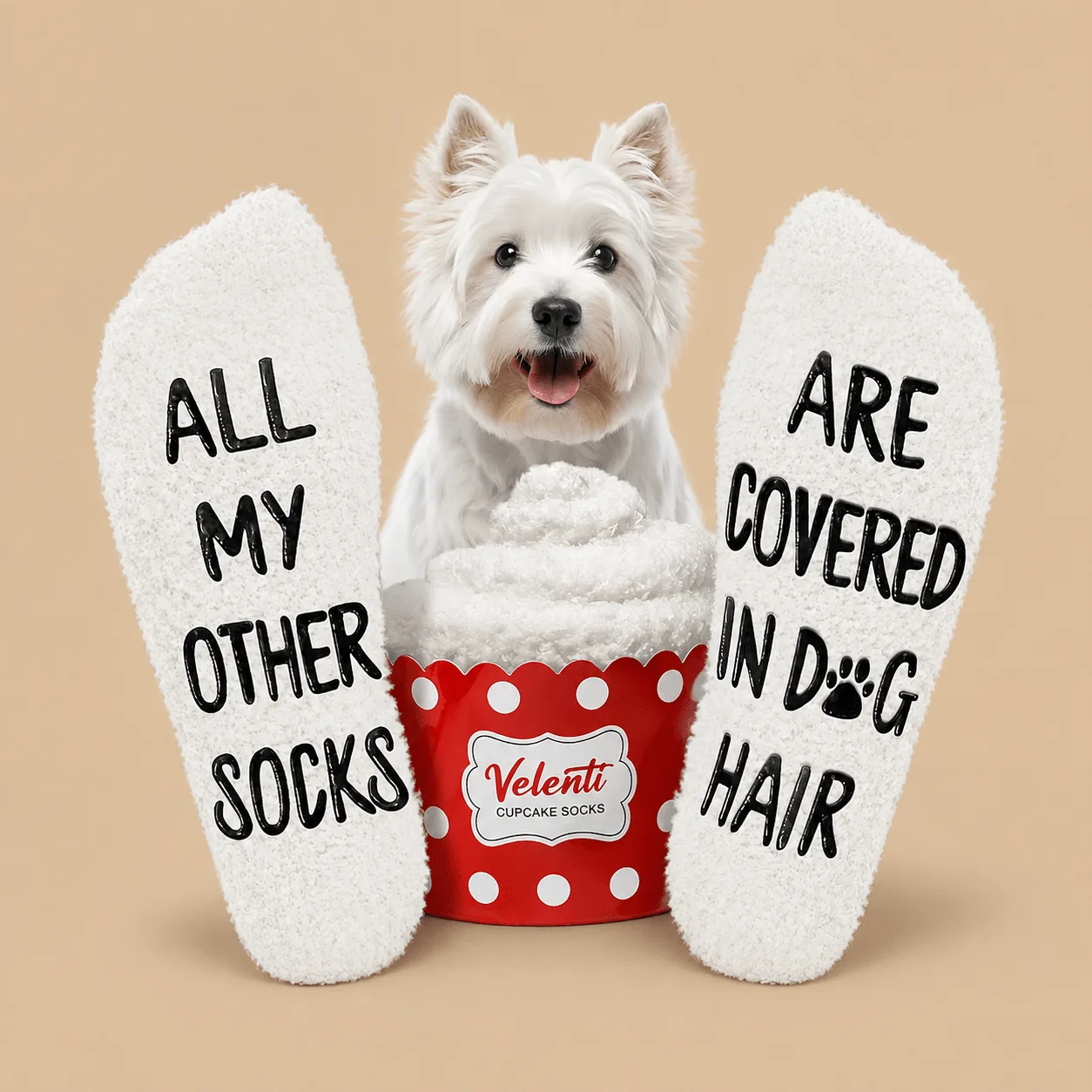"Covered in Dog Hair" Wool Socks: the shop's own photo
