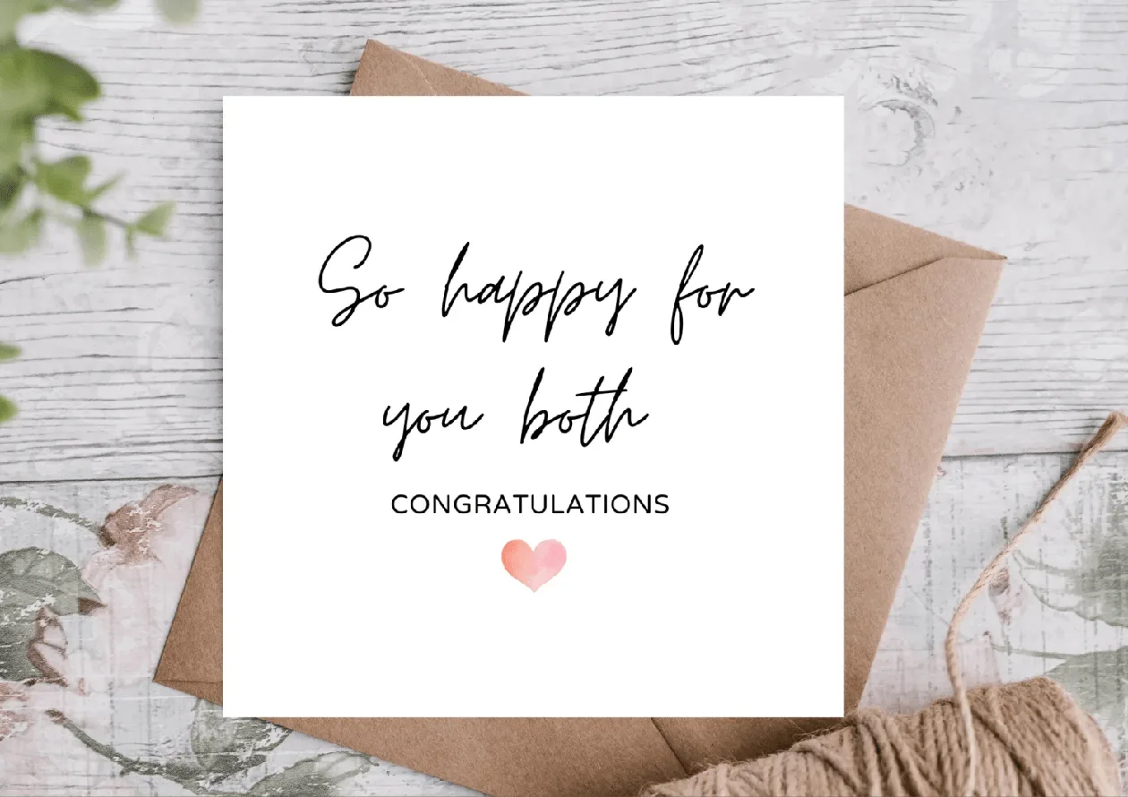So Happy for You Both Congratulations Card: the shop's own photo