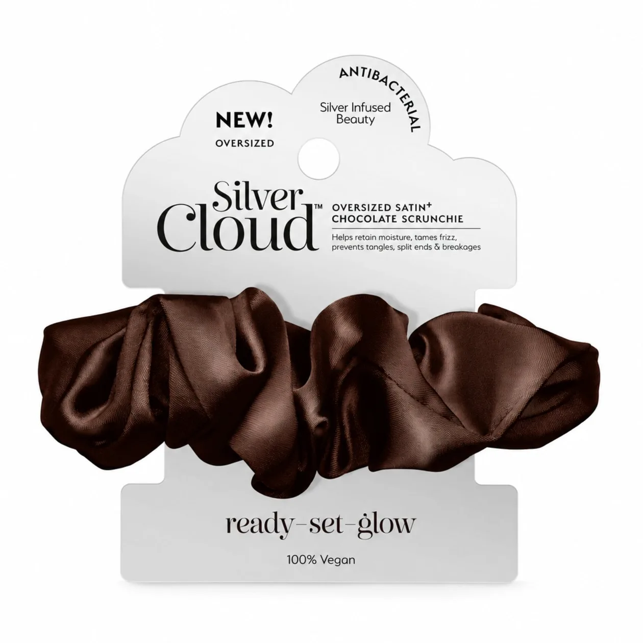 Soft Satin Oversized Chocolate Brown Hair Scrunchie: the shop's own photo