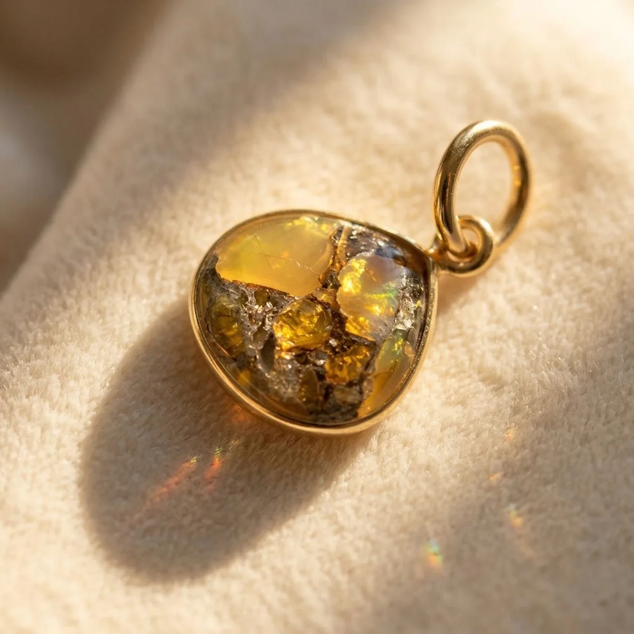 Gold Vermeil Citrine Birthstone Pendant: the shop's own photo