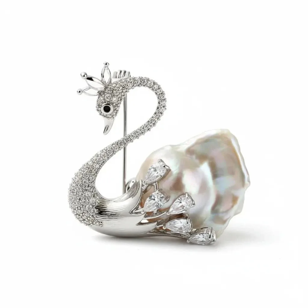 Swan Baroque Pearl Brooch: the shop's own photo