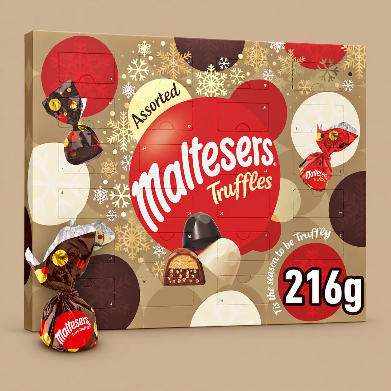 Maltesers Truffles Assorted Milk White Dark Chocolate Advent Calendar: the shop's own photo