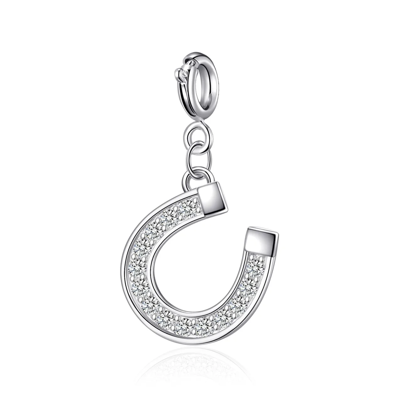 Clip On Charms Created with Zircondia® Crystals - Horse Shoe: the shop's own photo