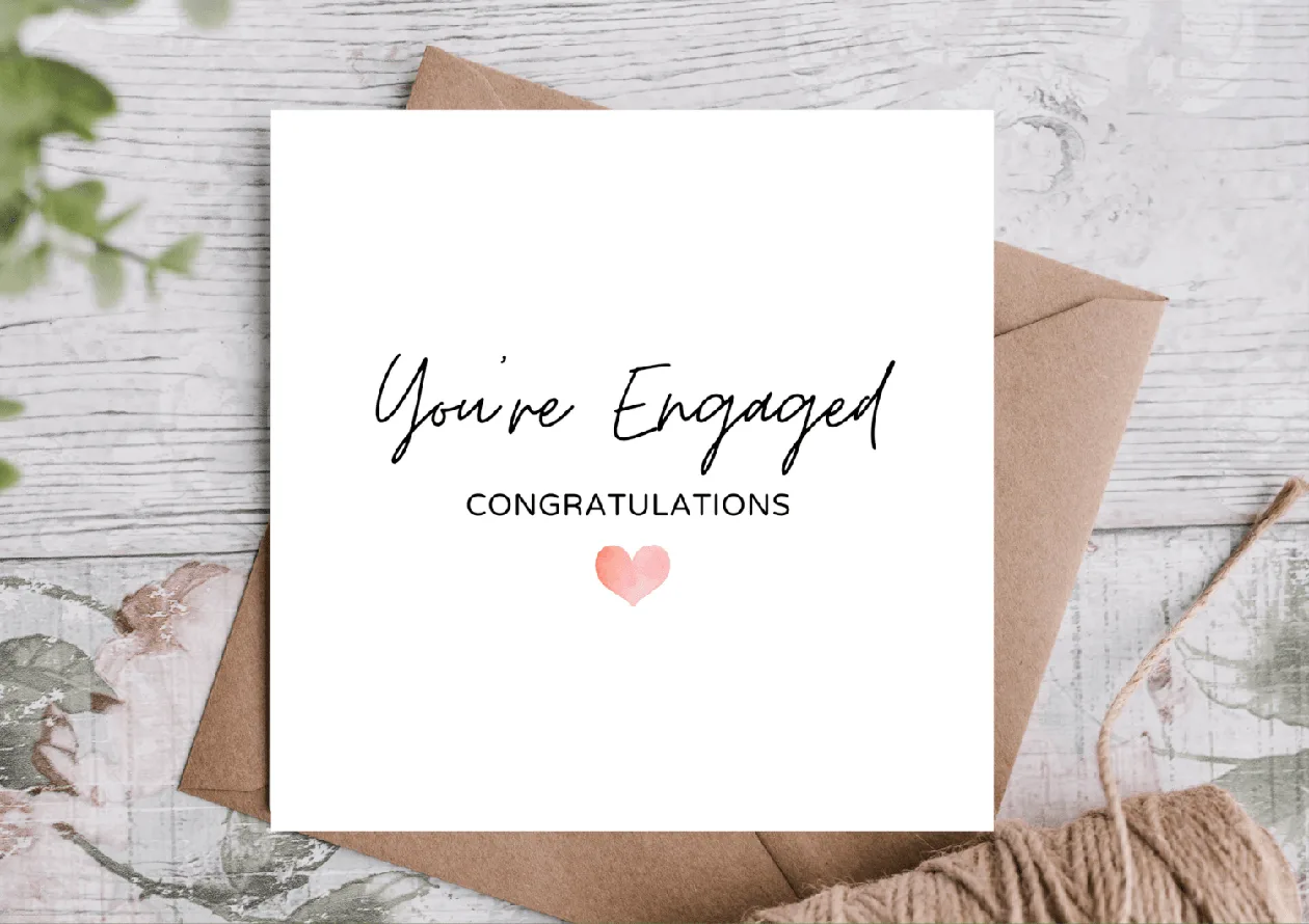 You’re Engaged Congratulations Card | Engagement Card: the shop's own photo
