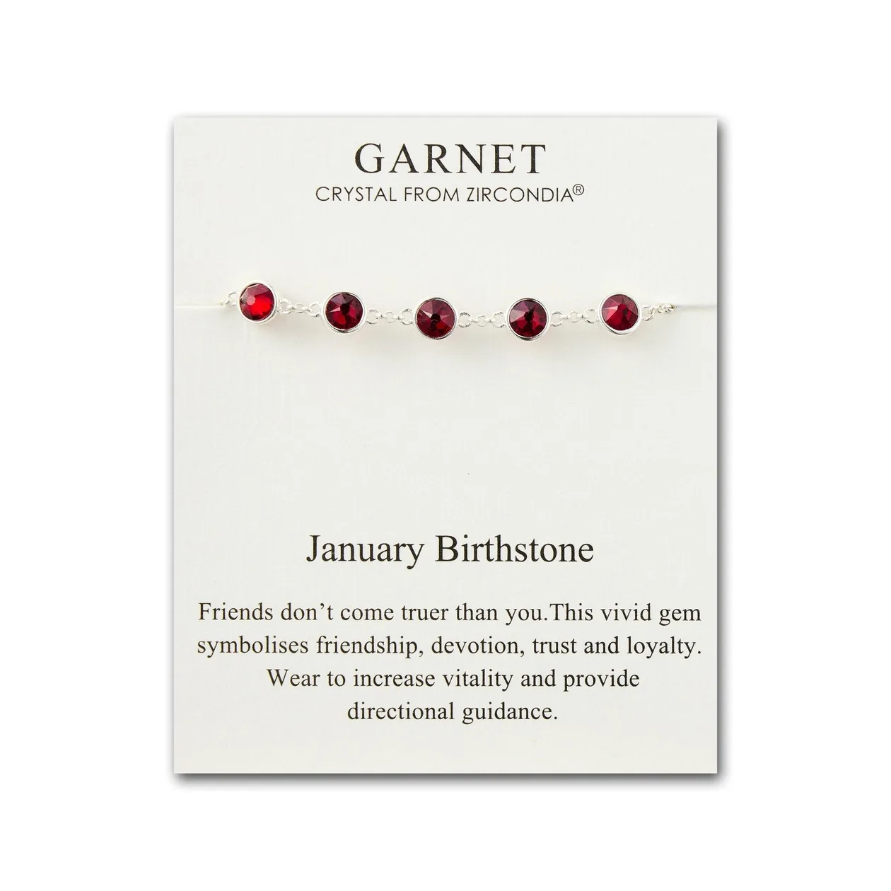 January Birthstone Bracelet Created with Garnet Zircondia® Crystals: the shop's own photo