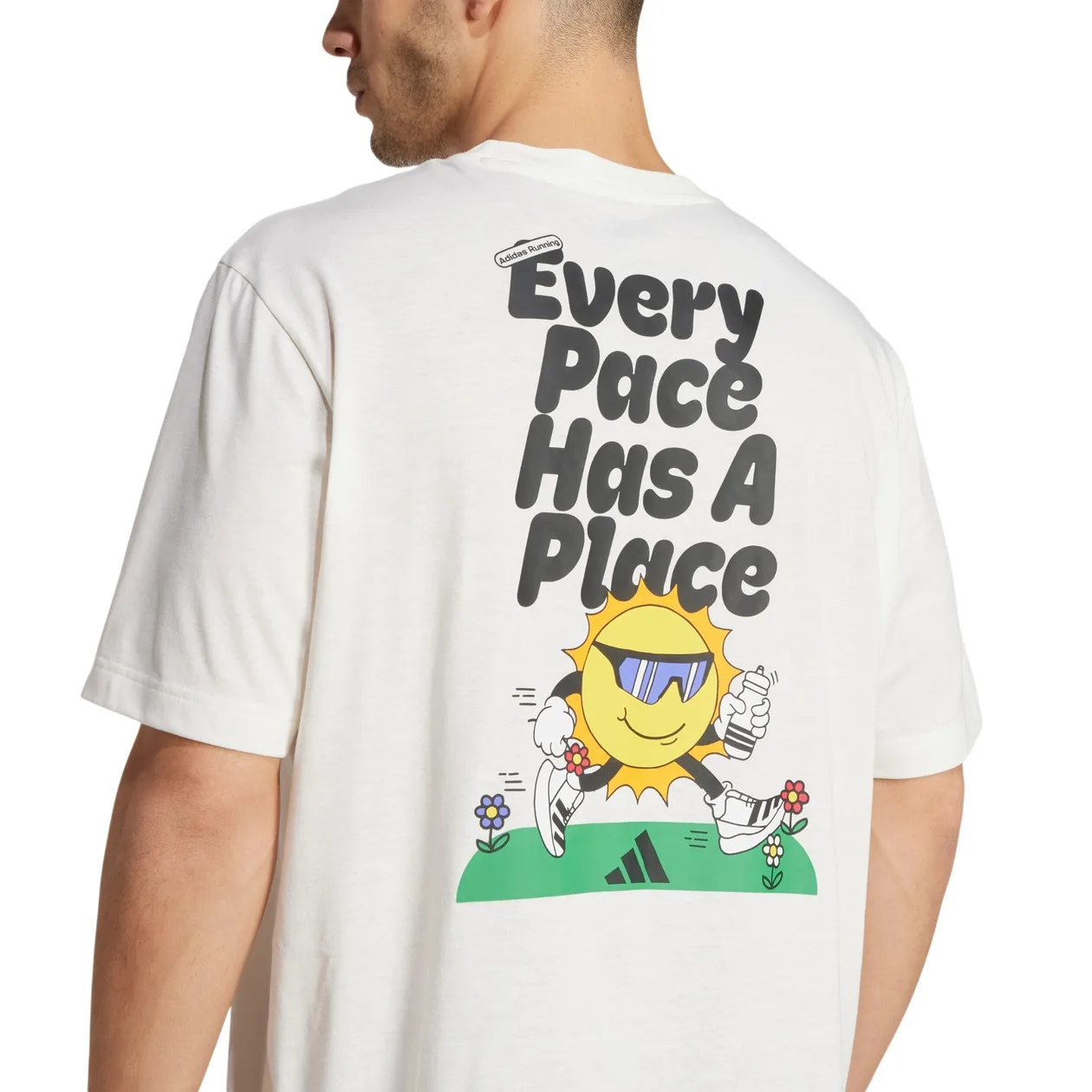 adidas Every Pace Graphic T-Shirt - White | Size: XS: the shop's own photo