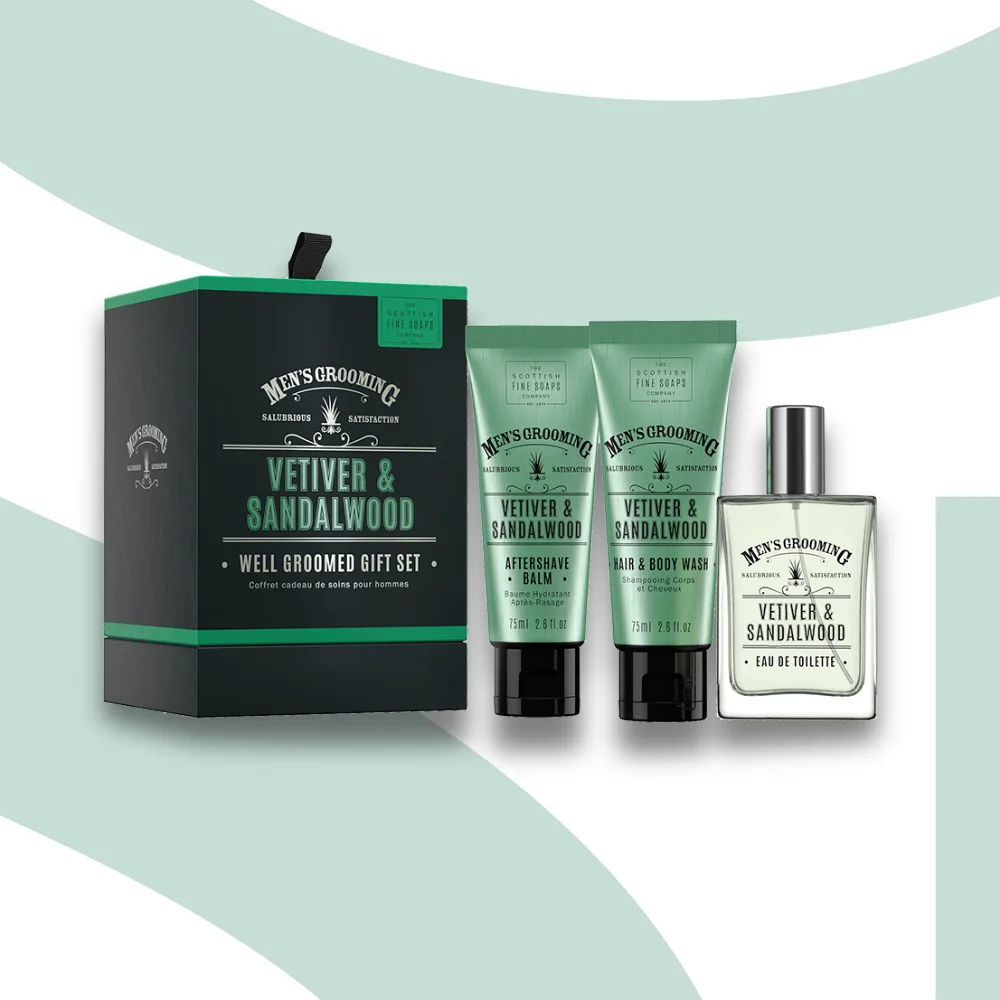 Vetiver & Sandalwood Well Groomed Gift Set - Various: the shop's own photo