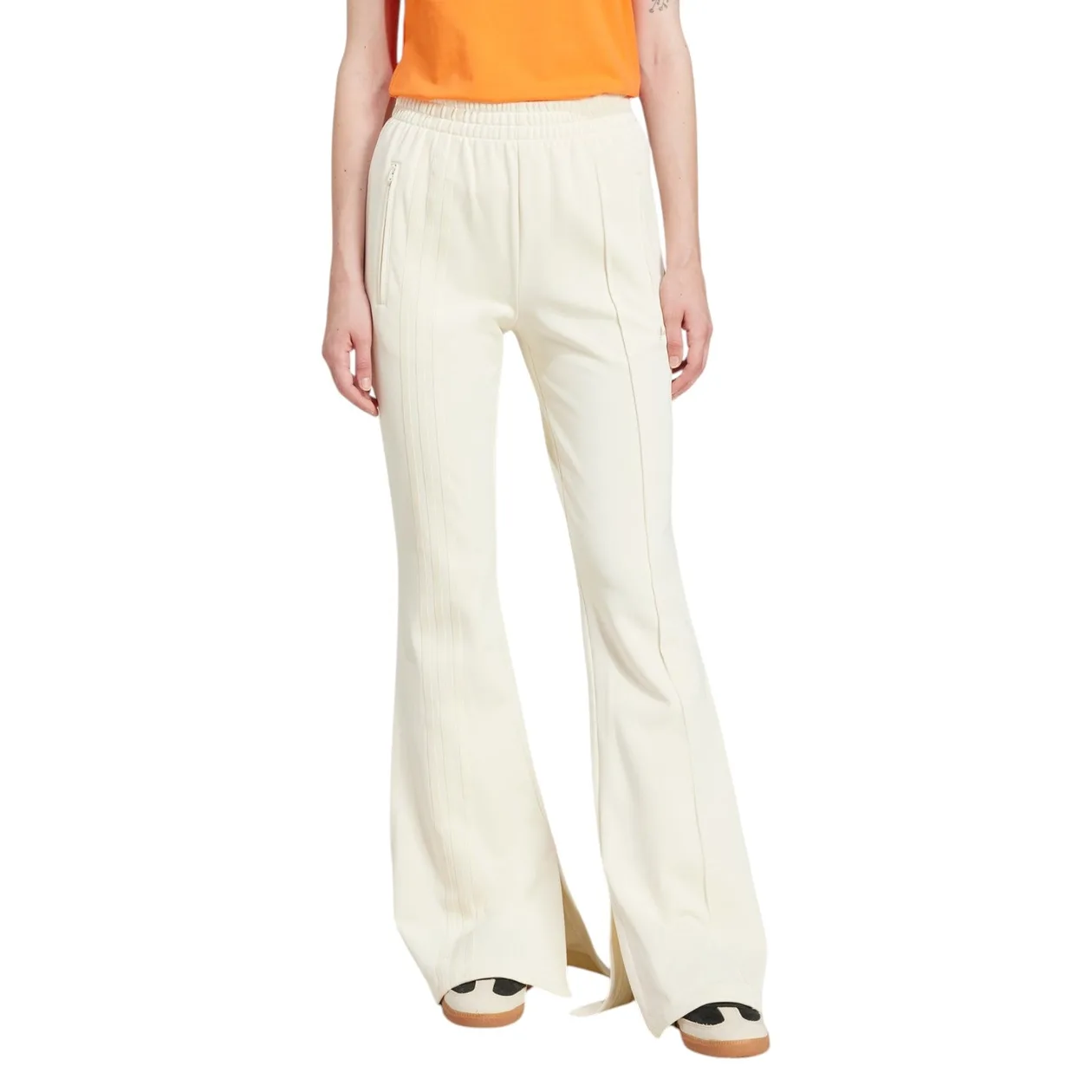 adidas Originals Women's 3-Stripes Flared Firebird Track Pants - Cream White | Size: S: the shop's own photo