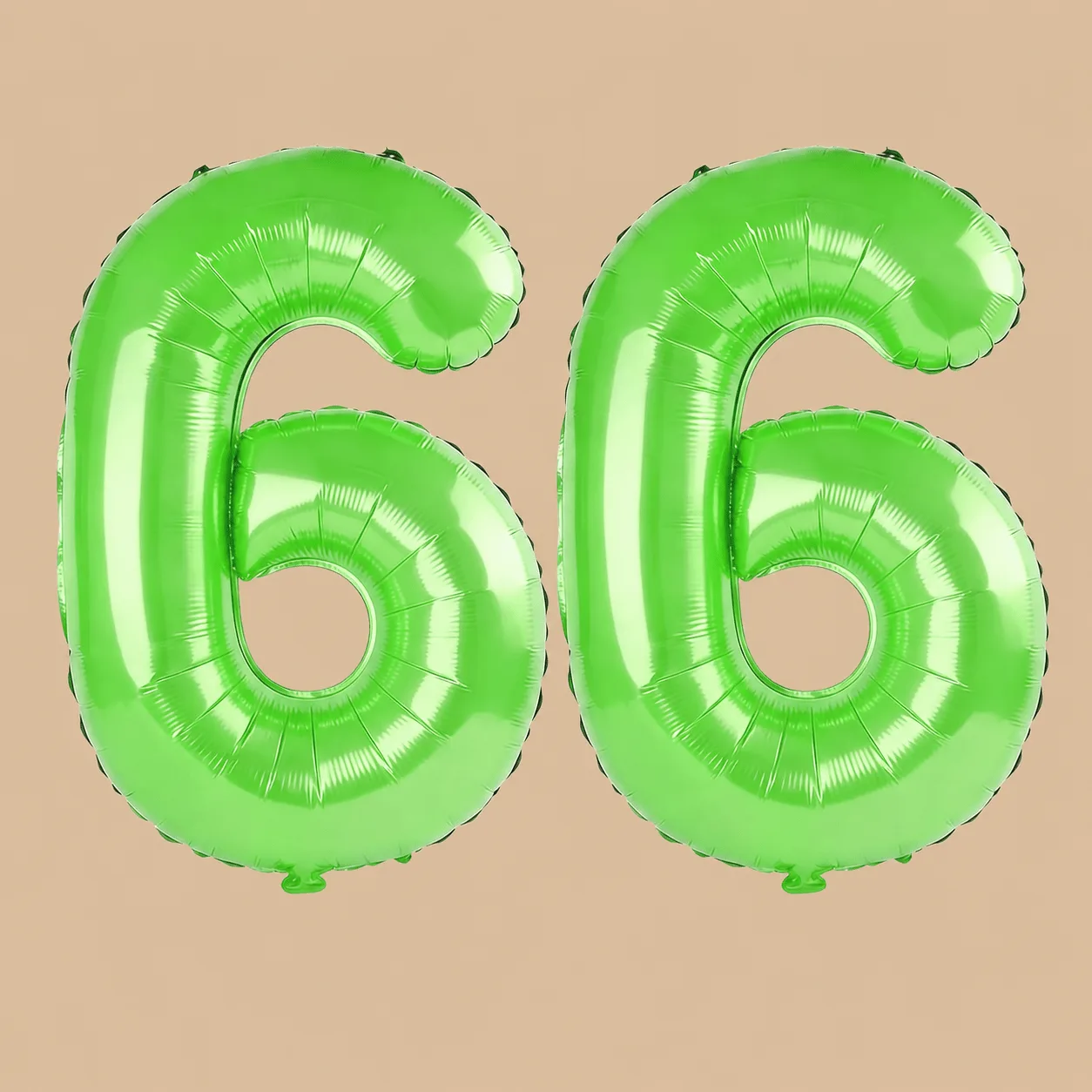 66th Birthday Fruit Green Number Balloons: the shop's own photo