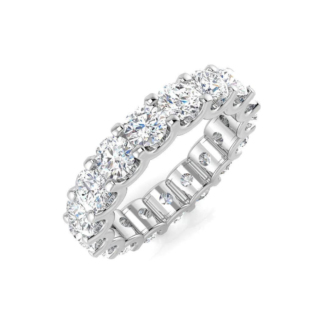 1.00 to 4.00 Carat Lab-Grown Round Cut D/VVS Diamond U-Prong Set Full Eternity Ring. - 18k Yellow Gold / 1.50 Carat: the shop's own photo